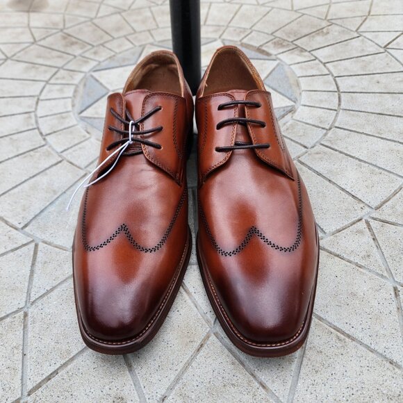 Lord & Taylor Lafayette Luxury Styles Leather Wingtip Oxfords 11 - Picture 3 of 13